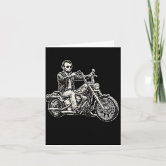 Tarjeta Abraham Abe Lincoln Motocicleta Motociclista Ameri