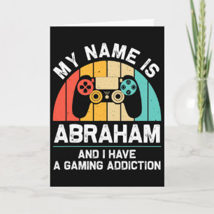 Tarjeta Abraham Gift Name Personalized Funny Gaming Geek B