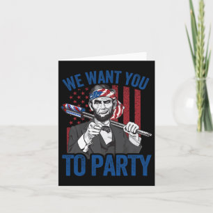 Tarjeta Abraham Lincoln 4 De Julio Camisas Hombres Estadou