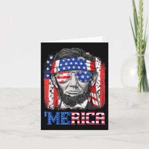 Tarjeta Abraham Lincoln 4 De Julio Merica Hombres Mujeres