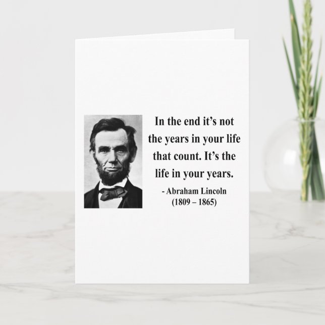 Tarjeta Abraham Lincoln Cita 2b (Anverso)