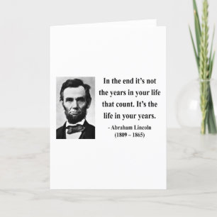 Tarjeta Abraham Lincoln Cita 2b