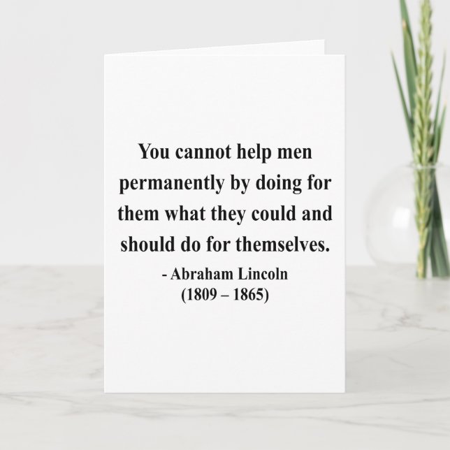 Tarjeta Abraham Lincoln Cita 4a (Anverso)