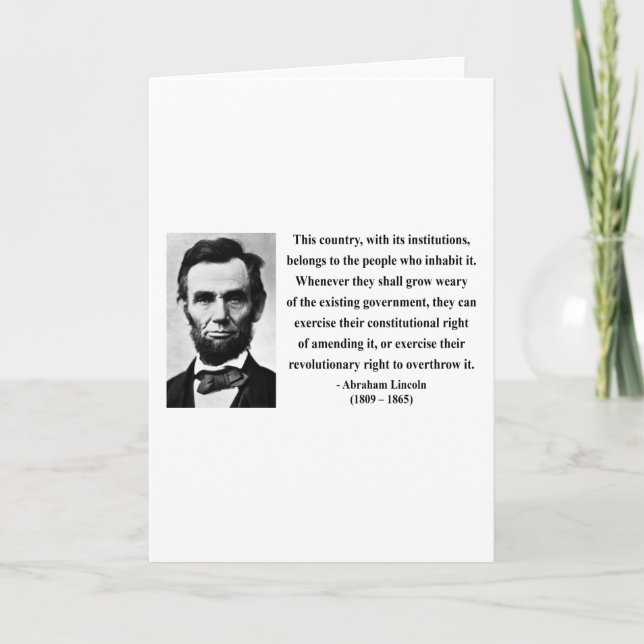 Tarjeta Abraham Lincoln Cita 9b (Anverso)