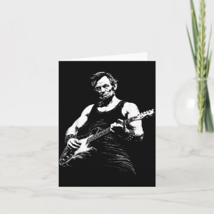 Tarjeta Abraham Lincoln tocando la guitarra divertido patr