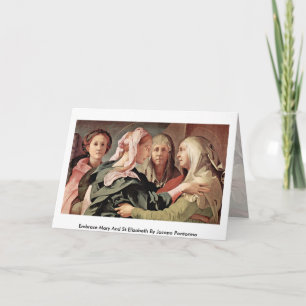 Tarjeta Abraza A Mary Y St.Elizabeth Por Jacopo Pontormo
