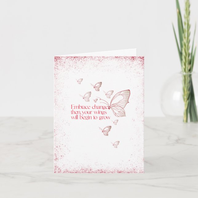 Tarjeta Abraza el Cambio - Mariposa Punto y Coma Inspirado (Anverso)