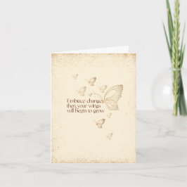Tarjeta Abraza el Cambio-Mariposa Punto y Coma Inspiradora