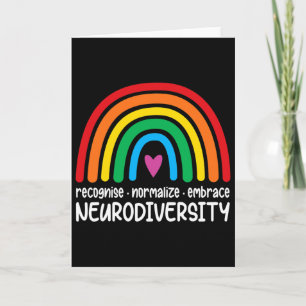 Tarjeta Abraza la Diversidad Neurodiversidad Arcoíris Conc