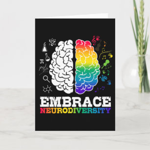 Tarjeta Abraza la Neurodiversidad Cerebro Genial Concienci