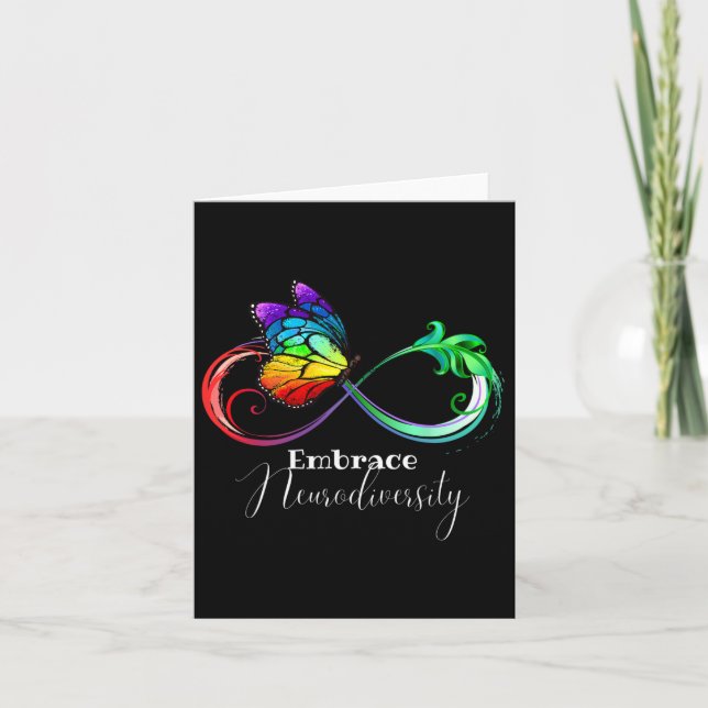 Tarjeta Abrazar la neurodiversidad Arcoiris Infinity Marip (Anverso)