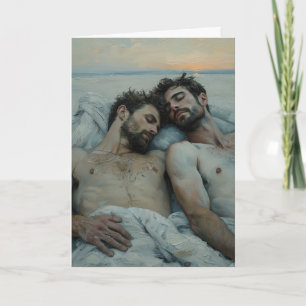 Tarjeta Abrazo al atardecer en las dunas