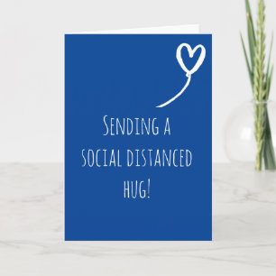 Tarjeta Abrazo con Distanciamiento Social Te Extraño Cumpl