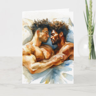 Tarjeta Abrazo de acuarela Amor Mediterráneo