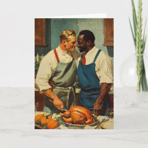 Tarjeta Abrazo de cocina de Acción de Gracias
