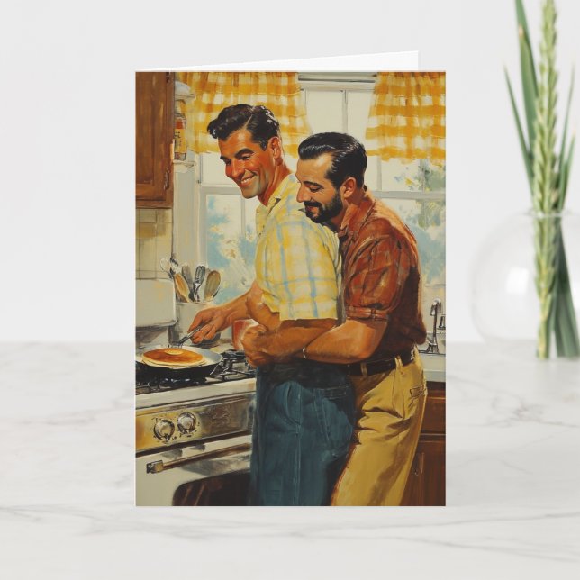 Tarjeta Abrazo de cocina iluminada por el sol (Anverso)