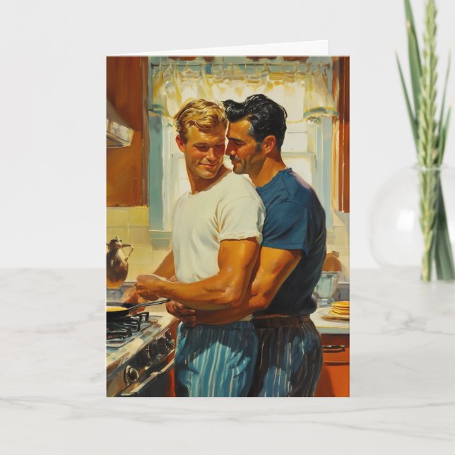 Tarjeta Abrazo de cocina iluminada por el sol (Anverso)