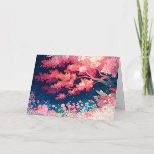 Tarjeta Abrazo de Flor de Cerezo