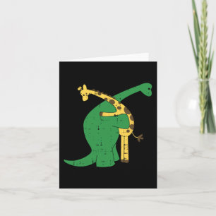 Tarjeta Abrazo de jirafa dinosaurio amor dino animales sal