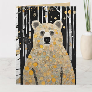 Tarjeta Abrazo de Oso Cute Pensando en Ti