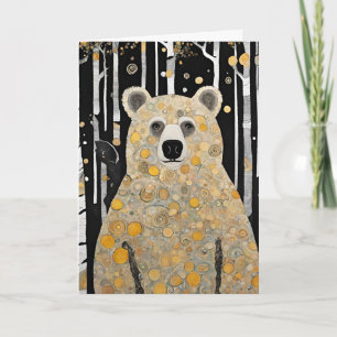 Tarjeta Abrazo de oso lindo pensando en ti