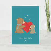 Abrazo de oso minimalista Día del Padre