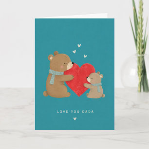Tarjeta Abrazo de oso minimalista Día del Padre