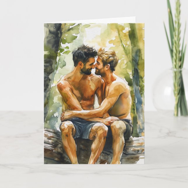 Tarjeta Abrazo Forestal Acuarela (Anverso)