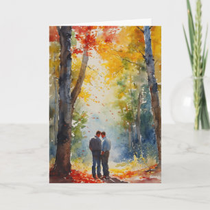 Tarjeta Abrazo Forestal Otoño