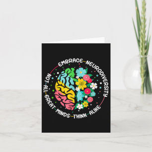 Tarjeta Abrazo Neurodiversidad Autismo cerebral Conciencia