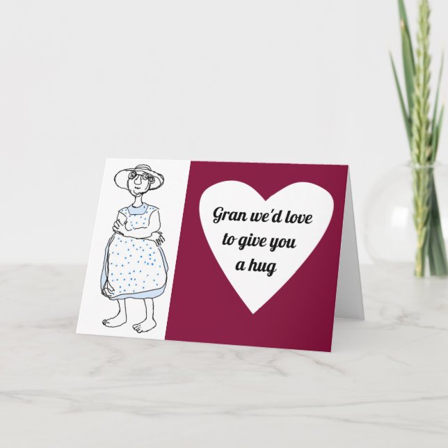 Tarjeta Abrazo para Gran (Anverso)
