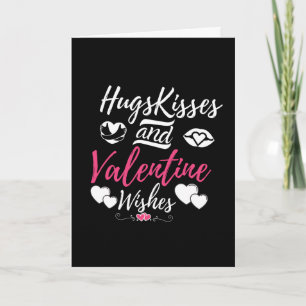 Tarjeta Abrazos Besos y Deseos de San Valentín Pareja San