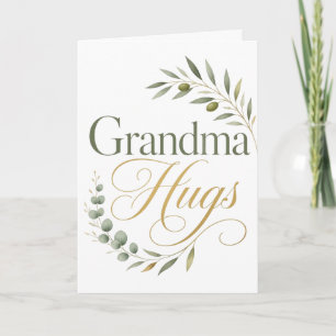 Tarjeta Abrazos de Abuela Amor Botánico