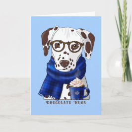 Tarjeta Abrazos de chocolate dálmata