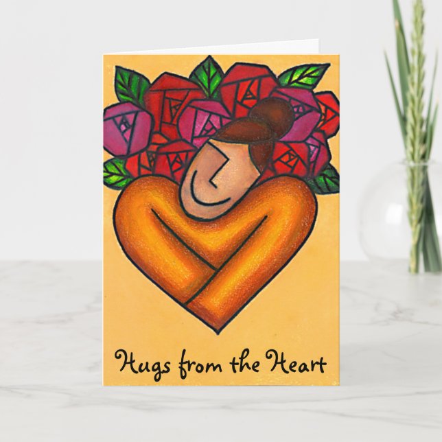Tarjeta Abrazos del corazón, abrazos del corazón (Anverso)