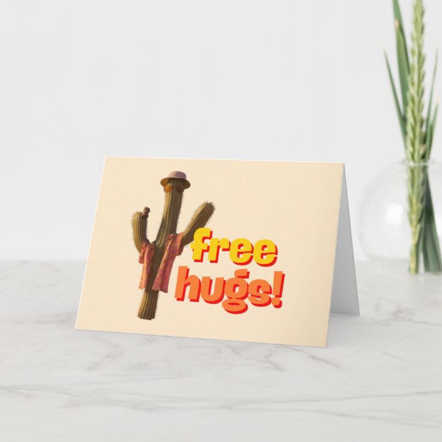 Tarjeta ¡Abrazos gratis! (Anverso)