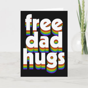 Tarjeta Abrazos gratis del papá Día del padre del amor arc