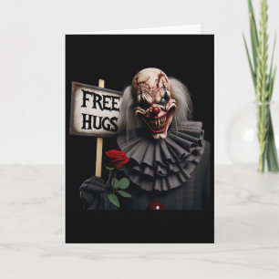 Tarjeta Abrazos Gratis Payaso Espantoso San Valentín Hallo