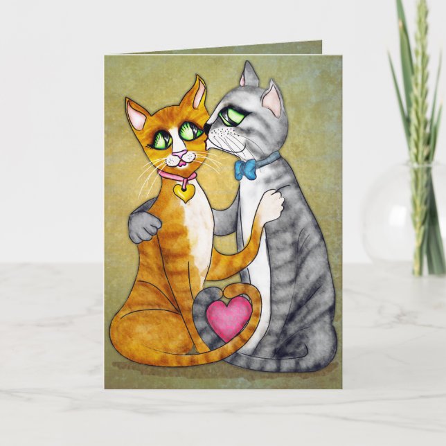 Tarjeta Abrazos y besos para la novia (Anverso)