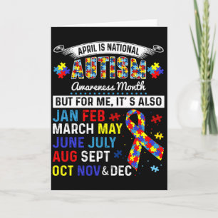 Tarjeta Abril Es El Mes De La Conciencia Del Autismo Y Cad