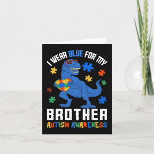 Tarjeta Abril, uso azul para hermano dinosautismo