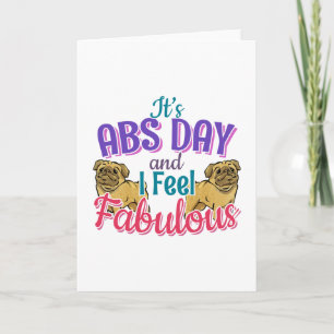 Tarjeta Abs Day Core Workout - Pug Dog Lover