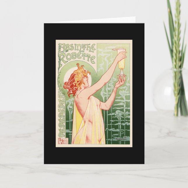 Tarjeta Absinthe robette retro vintage poster (Anverso)