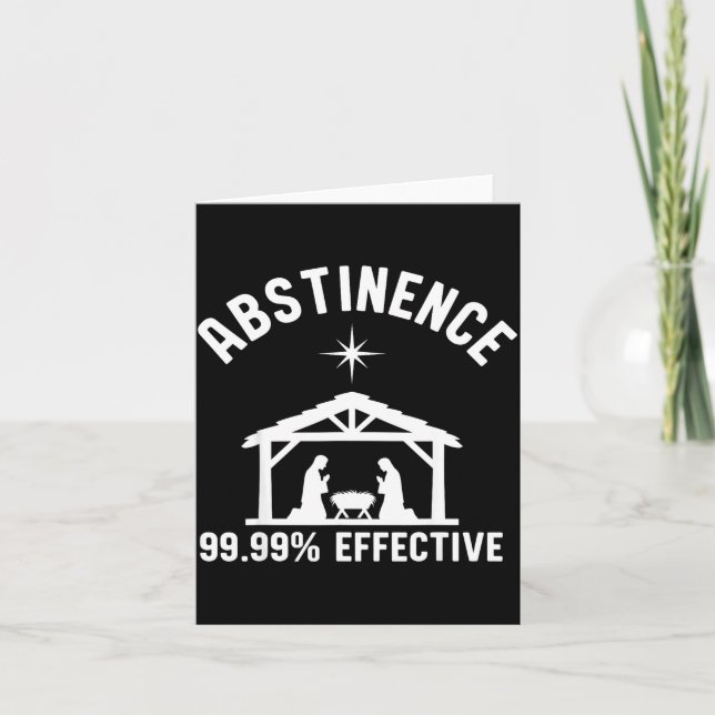 Tarjeta Abstinence 99.99 Percent Effective Nativity Christ (Anverso)