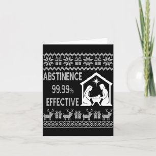 Tarjeta Abstinencia 99.99 Por Ciento Efectiva Navidad Fea 