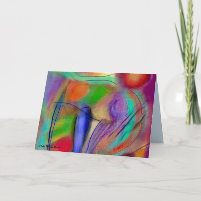 Tarjeta Abstracción en carta romántica (Anverso)