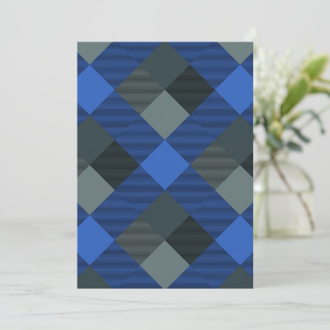 Tarjeta Abstracción geométrica cuadrada 21 (Anverso de pie)