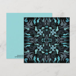 Tarjeta Abstract Aquatic Shaded Repeating Pattern Swirls