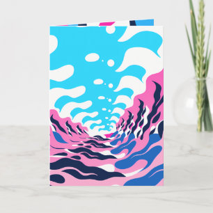 Tarjeta Abstract Dream Wave – Vibrant Surreal Flow