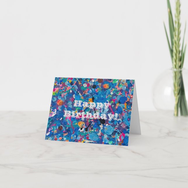 Tarjeta Abstract Fun Birthday Card (Anverso)